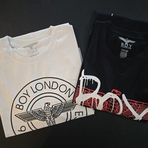 Brand New Set Of Two "Boy London" White and Black TShirts